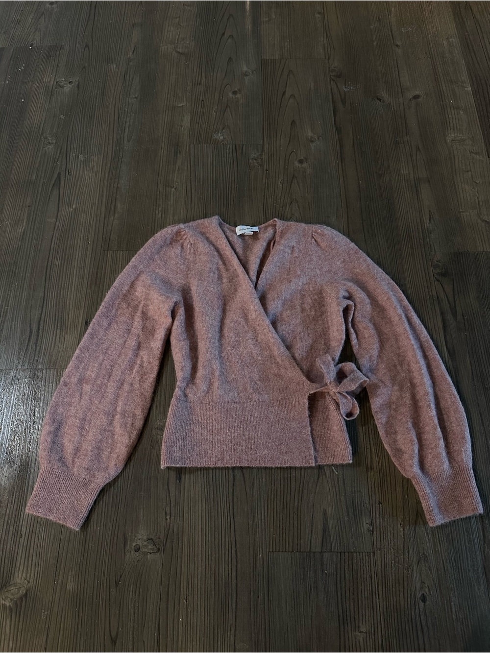 & Other Stories Mauve Wrap V-Neck Sweater